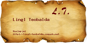 Lingl Teobalda névjegykártya